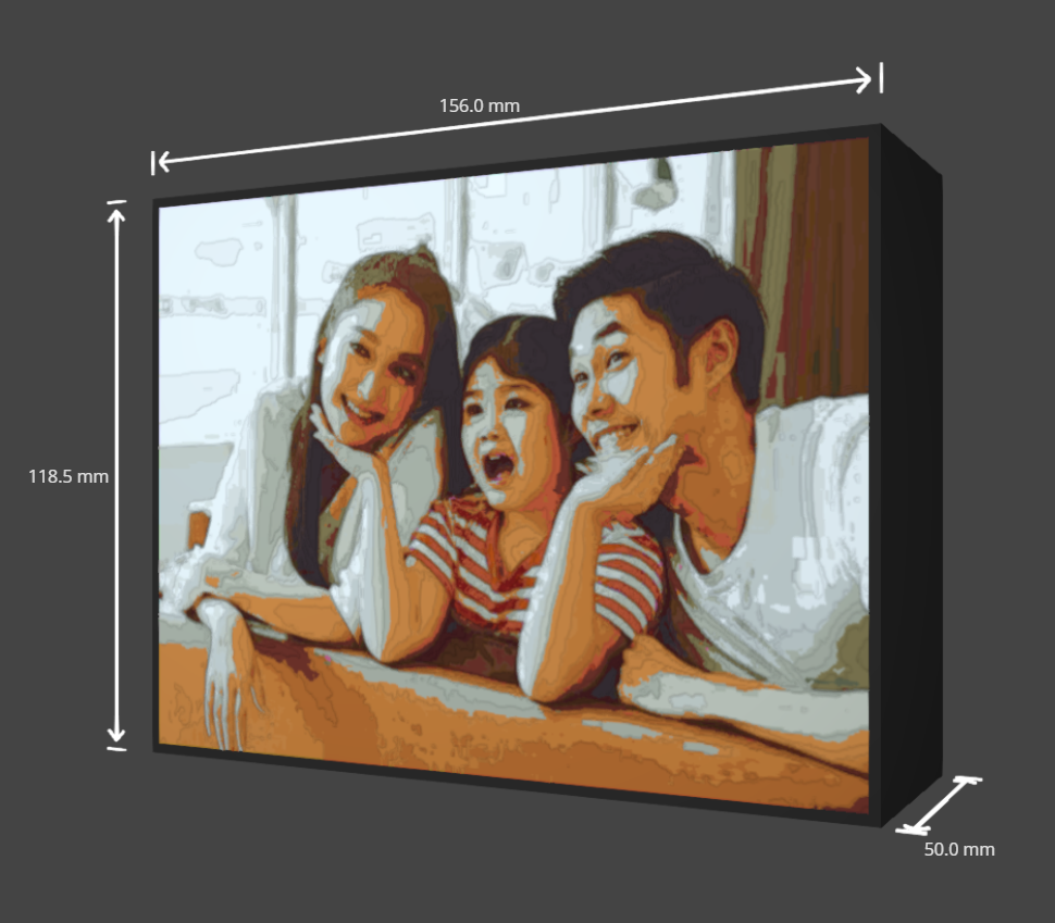 Black and White Lithophane Light Box